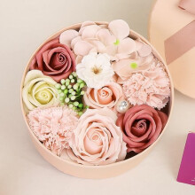 Blumige Badeseife – YSTP – Nelkenblüte – Rosa – 16,2 x 8,2 cm – 1 Stück – Pflanzenöl