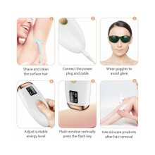 Appareil d'épilation à lumière pulsée (IPL) à domicile, épilation laser permanente et indolore du maillot, des jambes, des aisselles