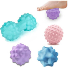 4 palline da massaggio per il rilascio miofasciale - Terapia dei punti trigger, sollievo dai nodi muscolari e terapia yoga