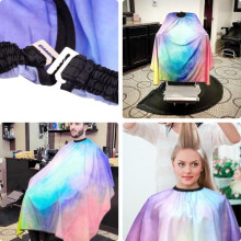Friseurschürze – Marke unbekannt – 160 x 140 cm – Fleckenabweisend – Leicht – Verstellbar