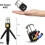Work Light, Multifunctional Keychain Rechargeable COB LED Flashlight 7 Modes Waterproof Magnetic with Tripod 4