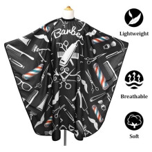 Friseurschürze – MARKE – Schwarz – 140 x 60 cm – Leichtes Polyester – Fleckenabweisend