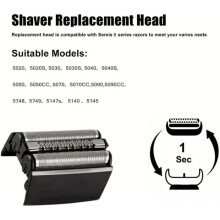 Vervangende scheerkop 52S Serie 5, compatibel met Braun Serie 5 scheerapparaten 5090, 5190cc, 5040, 5140s, 5030s, 5147s, 5145s, 5195cc,