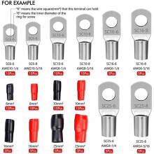 Crimp-Anschlussklemmen-Set – GROSS – 120 Stück – Rotkupfer – PVC-Isolierung – Mehrfarbig