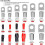 Crimp terminal kit - LARGEIGHT - 120 pieces - Red copper - PVC insulation - Multiple colors 3