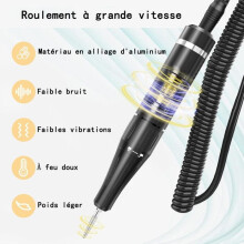 Trapano professionale per unghie, 35000 giri/minuto con 6 punte per manicure e pedicure