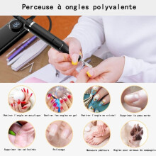 Professional Nail Drill, 35000 RPM with 6 Drill Bits for Manicure and Pedicure