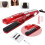 Hair straightener with steam function, adjustable temperature setting, quick-curling iron, professional styling tool, ceramic plates 1