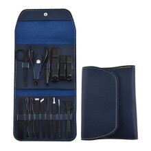4/16-delige pedicure- en manicure-nagelschaarset van roestvrij staal - 16 stuks/blauw