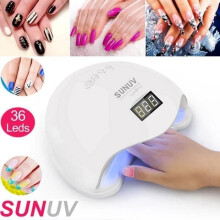 SUNUV Asciuga unghie Lampada UV LED 48W Portatile Elettrico Schermo LCD per Nail Art per tutti i tipi di gel UV e Aa32517