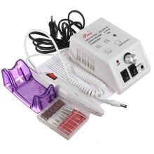 AYUN - Kit completo di fresa elettrica per unghie, bianca, professionale, per manicure e pedicure, con 6 punte incluse.
