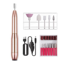 Elektrische Nagelfeile, professioneller Nagelfräser, Maniküregerät mit USB-Anschluss, 20.000 U/min, Gold Maniküre- und Pediküre-Set