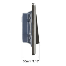 Interruttore campanello SOURCING MAP, pulsante quadrato a scomparsa per montaggio a parete, AC 250V 16A, pannello in acciaio inox,