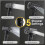 Handheld shower head, eco-friendly, hammer shape, 4 functions, with filter, rustproof ABS, water shut-off, rotary switch (black) 2