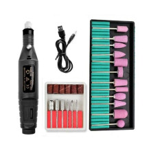 Black Electric Nail Drill Tool Set
