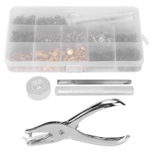 Dubbelzijdige klinknagelpistoolset - MERK - 240 sets - Hoogwaardig ijzer - Voor riemen en kleding
