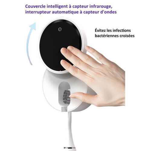 Portable UV toothbrush sterilization box - Smart sensor opening and closing, wall-mounted 1