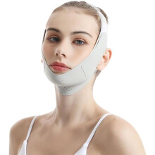 Afslankende gezichtsband, herbruikbaar V-vormig afslankmasker, om een dubbele kin te verminderen en huidverslapping tegen te gaan.