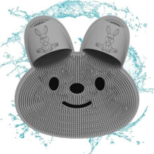 Foot and Back Wash Mat for Shower, Rabbit-Shaped Back Massage Mat, Foot Massage Mat, Non-Slip Mat