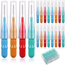 Zahnstocher, Interdentalbürste, Zahnbürste mit Zahnseide-Aufsatz, Zahnseide-Stick, Zahnreinigungswerkzeug
