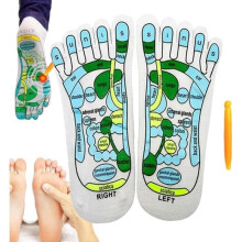 Puuvillaiset refleksologiset jalkahieronta-sukat - Unisex