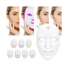 7-kleuren LED-huidverzorgingsmasker, wit fototherapiemasker