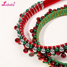 Jingle Bell Christmas Headbands for Women – Stylish and cute headband with imitation pearls, assorted festive colors, accessory 1