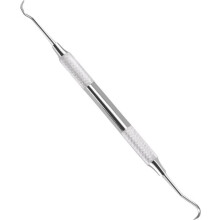 Professioneller Zahnschaber – Doppelseitiger Zahnsteinentferner, Plaqueentferner (15 cm, silber, 1 Stück)