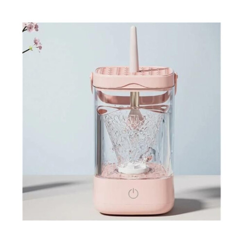 Καθαριστικό πινέλων μακιγιάζ - OEM - 3 σε 1 - Ηλεκτρικό - Επαναφορτιζόμενο - Ροζ 2