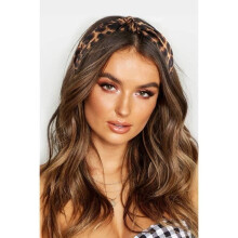 4-teiliges Haarband-Set für Damen, Haarband mit Leopardenmuster und Knoten, Haarband mit Kreuzknoten, Stoffhaarband