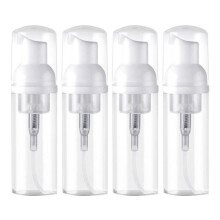 Kentop 4-Piece 60ml Empty Plastic Pump Bottles for Travel, Sunscreen Oil, Shampoo, Lotion, Shower Gel, Cream