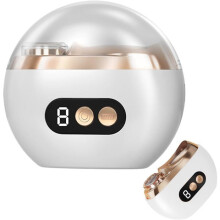 Tagliaunghie elettrico per piedi, ricaricabile tramite USB, 3 velocità, luce LED per la cura delle unghie a casa, bianco