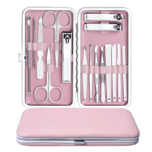 Professionelles Beauty-Set, professioneller Nagelknipser, Nagelhautschneider, Edelstahl – 16-teiliges Maniküre- und Pediküre-Set –
