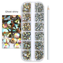 Round Glass Rhinestones for Nail Art, 6 Sizes SS4-SS30 (Symphonic Forest)
