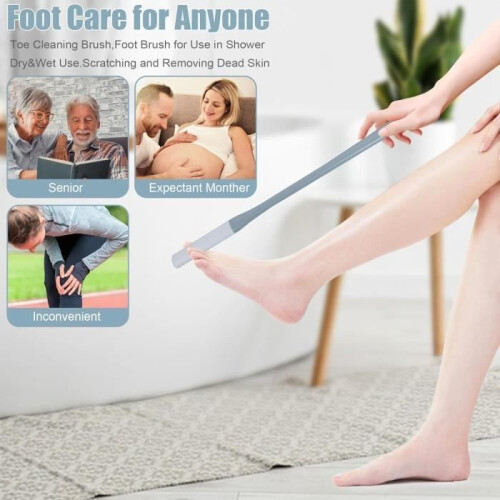Exfoliating foot brush - Unspecified - Unspecified model - Hypoallergenic - Silicone - Long handle 1