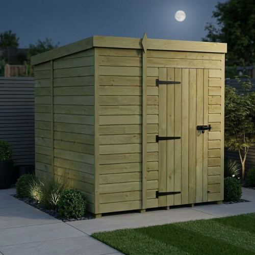 6 x 6 Pent Shed Tanalised (Single Door, No Windows) 2