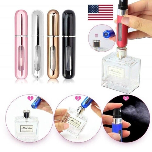 4pcs 5ml Refillable Perfume Spray Bottle Mini Perfume Pump Atomizer Portable Travel Perfume Spray 1