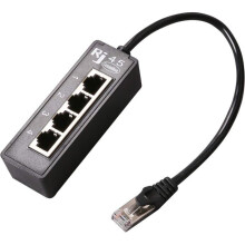 RJ45-Ethernet-Splitterkabel, RJ45 1 Stecker auf 4 Buchsen Ethernet-LAN-/Netzwerkkabeladapter