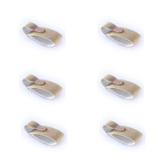 Fascia raddrizzante per le dita dei piedi - Confezione da 6 - Beige - 11,2 cm x 2,2 cm x 1 cm - ASTUCEO
