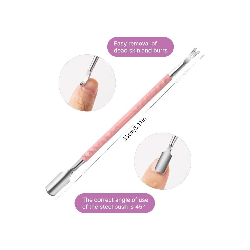 Aihontai Manicure And Pedicure Set - Sightmark - 10 Nail Files - Cuticle Pusher - 100/180 Grit - Stainless Steel