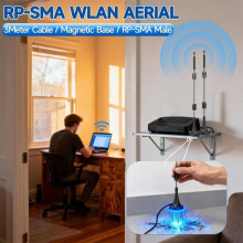 9dBi Omnidirectional WiFi Antenna RP-SMA Dual Band 2.4/5.8GHz for Router, Amplifier and PCIe Card
