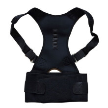 Cintura correttiva posturale, unisex, supporto lombare flessibile, correttore di postura - Taglia XL, nera