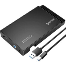 Boîtier pour disque dur externe USB 3.0, compatible avec les disques durs/SSD SATA 3,5/2,5 pouces jusqu'à 16 To, montage sans outil.