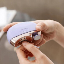 Tagliaunghie elettrico 2 in 1, ricaricabile tramite USB, adatto per unghie delle mani e dei piedi.