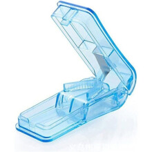 Pill Cutter for Cutting and Crushing Small and Large Tablets, 2-in-1 Pill Separator with Blade and Compartment