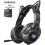 Cuffie con orecchie da gatto e microfono per Xbox One / PS4 / PC / Nintendo Switch - Nere 1