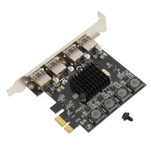 JUZ USB PCI Express Karte, PCIe-zu-USB-Erweiterungskarte, 4 USB 3.0-Anschlüsse, 5 Gbit/s USB 3.0 Hub-Controller, 7544796034496