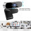 Webcam per PC con microfono, Full HD 1080p, rotazione a 360, USB Plug and Play, per computer desktop, Mac e Linux. 5