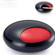 Asbak voor buiten met deksel, grote geur- en rookbestendige asbak - 14 cm diameter