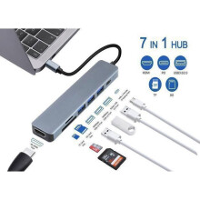 USB-C-Hub – 7-in-1-Multiport – HDMI – 87-W-PD-Anschluss – USB 3.0 – SD/TF